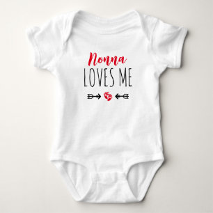 Cute Grandma Nonna Loves Me Customise Baby Bodysuit