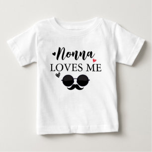 Cute Grandma Nonna Loves Me Customise Baby T-Shirt