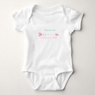 cute Grandma nonna loves me customised Baby Bodysuit