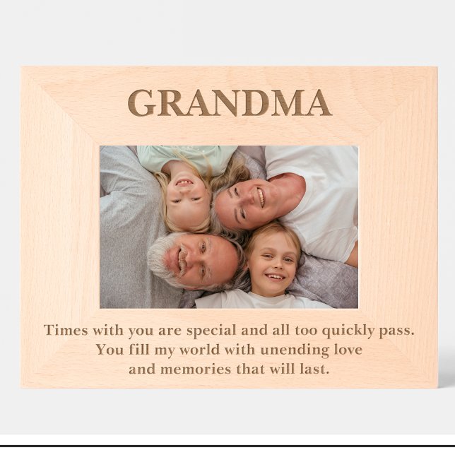 Cute Grandma Quote Custom Wood Picture Frames (Creator Uploaded)