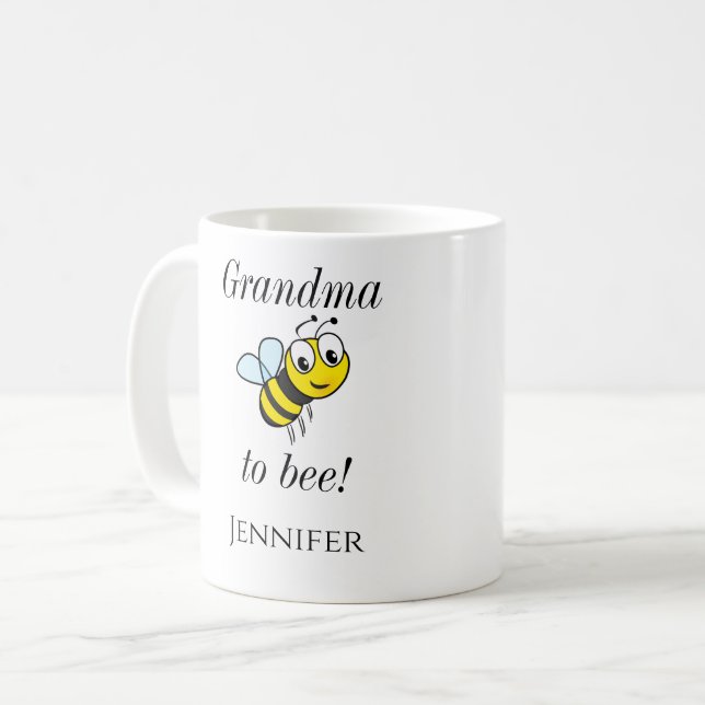 Cute Grandma to Bee Coffee Mug Cup (Front Left)
