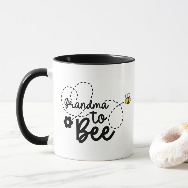 Cute Grandma to bee word art  Mug (With Donut)
