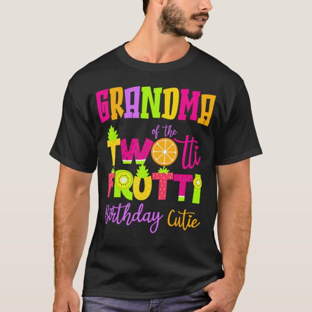 Cute Grandma Twotii Frutti Birthday Family 2Nd Bir T-Shirt (Front)