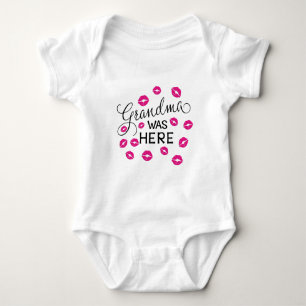 Cute Grandma Was Here Baby Bodysuit