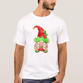 Cute Grandma Xmas Gnomie With Cute Christmas Elf E T-Shirt