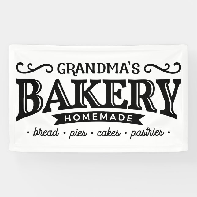 Cute Grandma's kitchen Bakery decor banner (Horizontal)