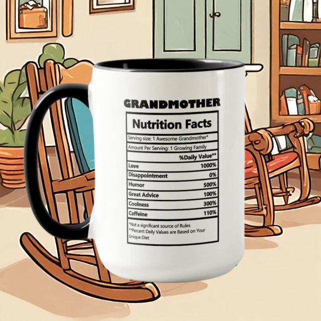 cute Grandmother word art facts  Mug (Creator Uploaded)
