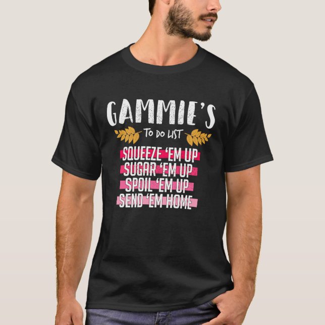 Cute Grandmothers Gammie To Do List T-Shirt (Front)