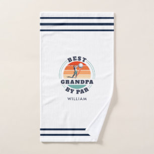 Cute Grandpa Personalised Golf Lover Hand Towel