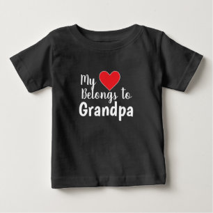 Cute Grandparent My Heart Belongs to You Baby T-Shirt
