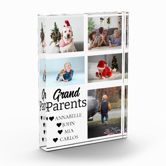 Cute Grandparents  Grandchildren 5 Photo Collage (Left)