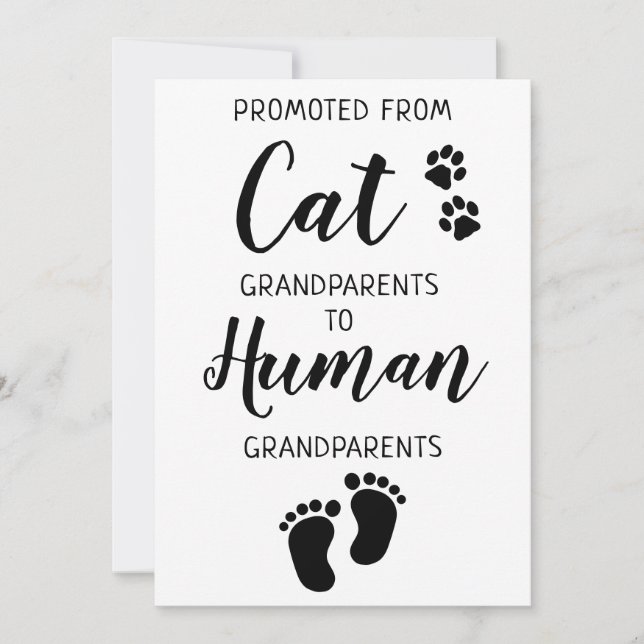 Cute Grandparents Pregnancy Announcement Card (Front)