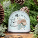 Cute Grandson Custom Photo Birthday Snowglobe<br><div class="desc">This birthday greeting design is created for a grandson and is especially suited for teenagers and young adults rather than small children. It can be given by grandparents, parents, uncles, aunts, or anyone celebrating a grandson or a person who is like a grandson. The design features a modern minimalist layout...</div>