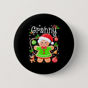 Cute Granny Gingerbread Family Matching Christmas  6 Cm Round Badge