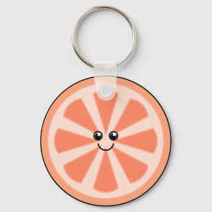 Cute Grapefruit Key Ring