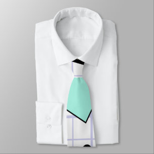 Cute Graph pattern for match teacher White Green Tie