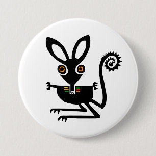 Cute graphic BILBY - Marsupial - Wildlife - 7.5 Cm Round Badge