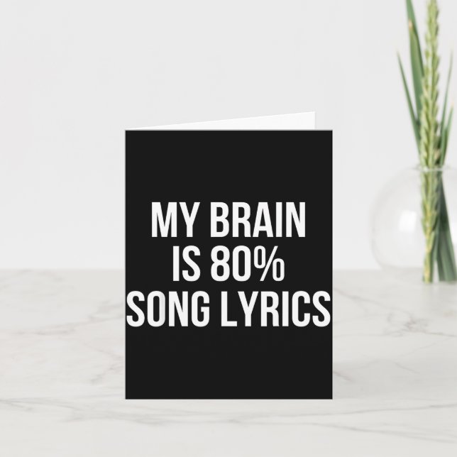 Cute Graphic Design Quote For Music Lover Cool  Card (Front)