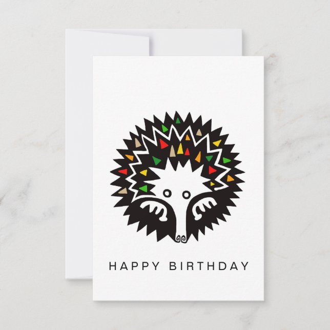 Cute graphic ECHIDNA - Wildlife - Conservation - Thank You Card (Front)