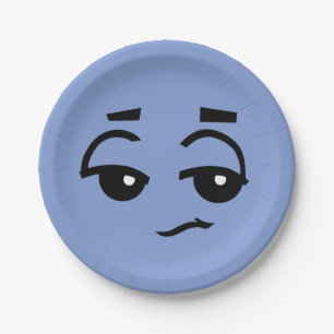 CUTE GRAPHIC FACE PAPER PLATE
