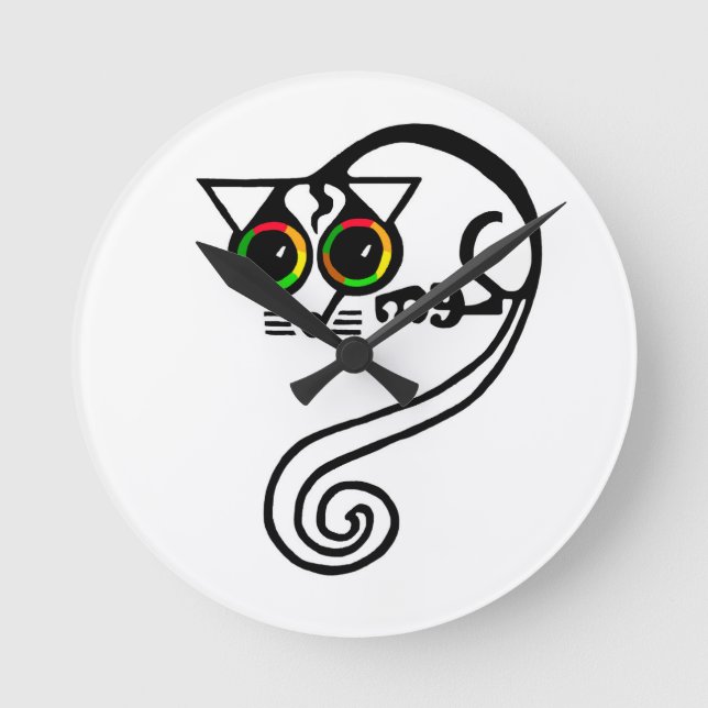 Cute graphic - Leadbeater' POSSUM - Australia Round Clock (Front)