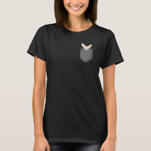 Cute Graphic Pocket Fennec Fox T-Shirt