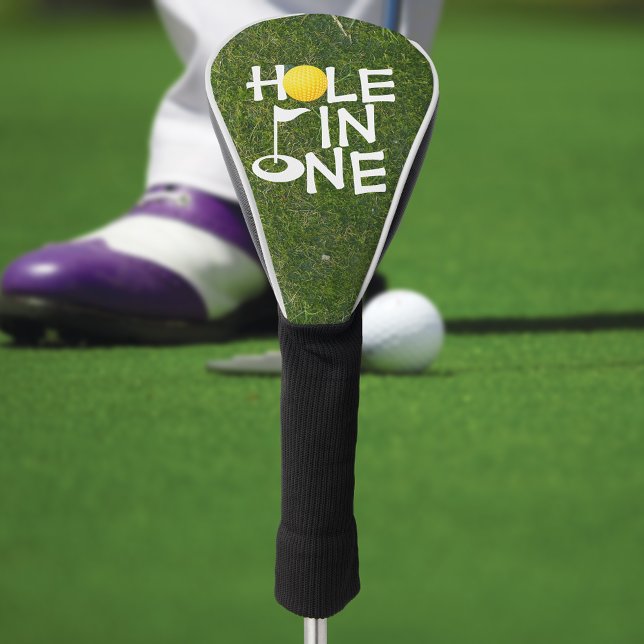 Cute Grass Hole In One Golf Head Cover (Creator Uploaded)