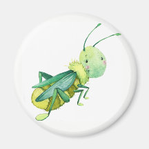 Cute grasshopper magnet