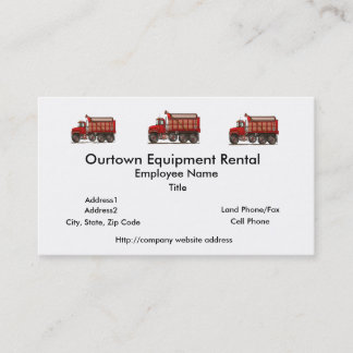 Cute Gravel Dump Truck Business Card