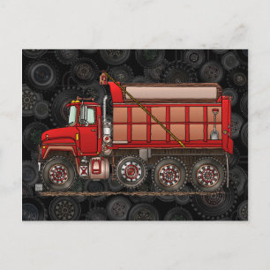 Cute Gravel Dump Truck Postcard