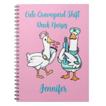 Cute Graveyard Shift Duck Funny Nurses Name