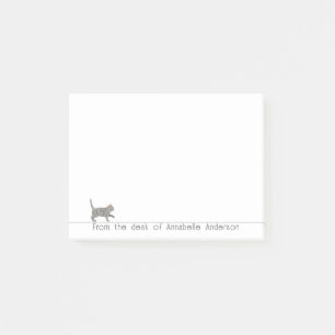 Cute Gray Cat Personalize Notes