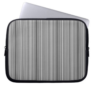 Cute gray stripes laptop sleeve