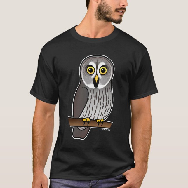 Cute Great Grey Owl T-Shirt (Front)