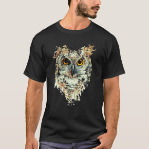 Cute Great Horned Owls Artistic For Women Men Kids T-Shirt