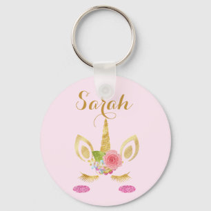 Cute Great Wonderful Pink Unicorn Key Ring
