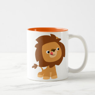 Cute Greedy Cartoon Lion Mug