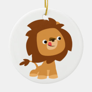 Cute Greedy Cartoon Lion Ornament