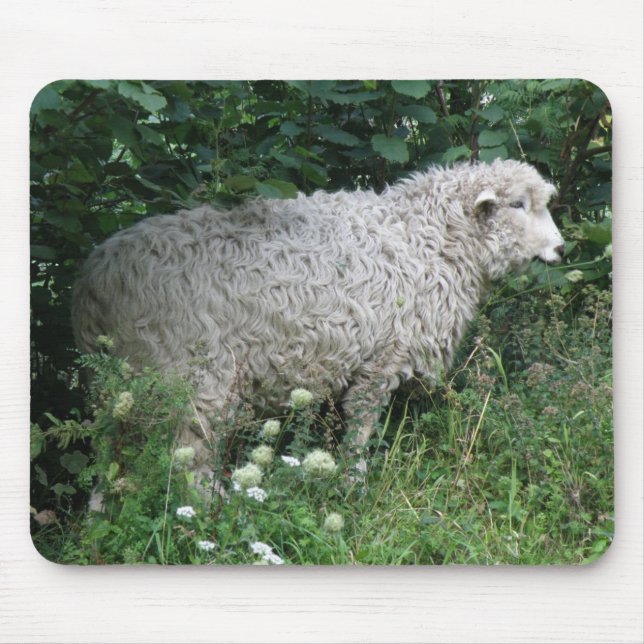 Cute Greedy Sheep Eating Mousepad (Front)