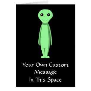 Cute Green Alien. Cartoon.