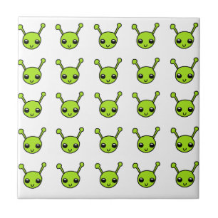 Cute Green Aliens Tile
