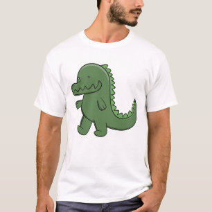 Cute Green Alligator Happy Kawaii Crocodile  T-Shirt