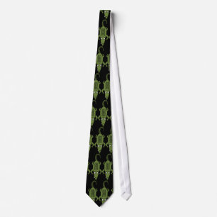 Cute Green Alligator Pattern Tie