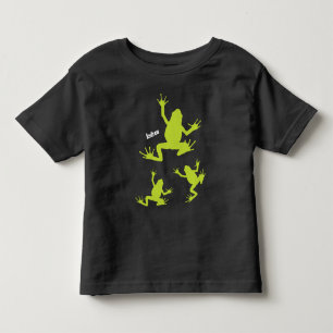 Cute Green and Black Frog Toddler T-Shirt