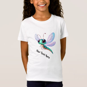 Cute Green and Gold Dragonfly T-Shirt