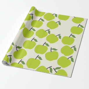 Cute Green Apple Wrapping Paper