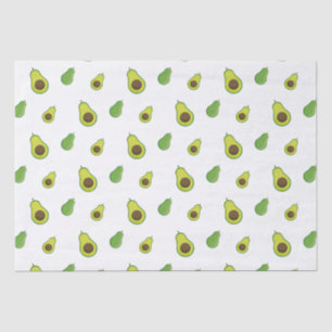 Cute Green Avocado Pattern Tissue Paper