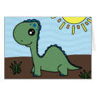 Cute Green Baby Dinosaur