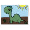Cute Green Baby Dinosaur
