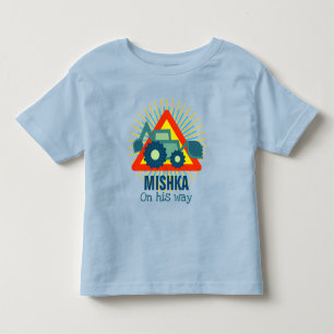 Cute Green Backhoe Funny Excavator Digger Boys Toddler T-Shirt